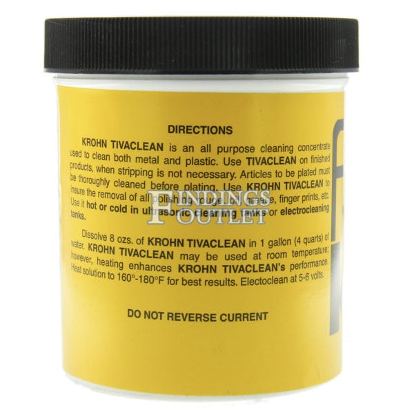 TIVACLEAN Electrocleaning Concentrate 1lb Jewelry Cleaning Powder Instructions