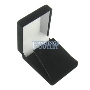 Black Velour Pendant Box Display Jewelry Gift Box Empty