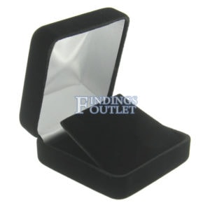 Black Velvet Pendant Box Display Jewelry Gift Box Empty