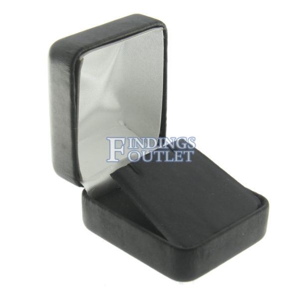 Black Leather Earring Box Display Jewelry Gift Box Empty