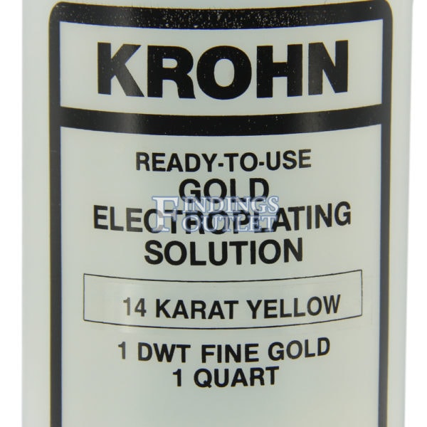 Krohn 14K Yellow Gold Plating Solution Zoom Label