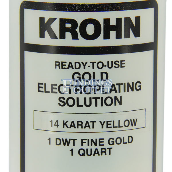 Krohn 14K Yellow Gold Plating Solution Zoom Label