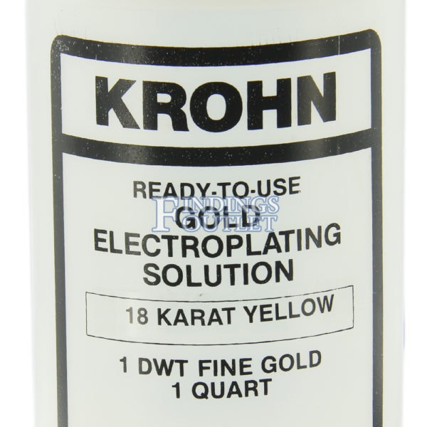 Krohn 18K Yellow Gold Plating Solution Zoom Label