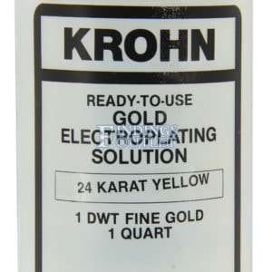 Krohn 24K Yellow Gold Plating Solution Zoom Label