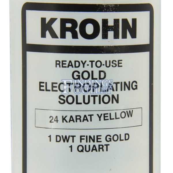 Krohn 24K Yellow Gold Plating Solution Zoom Label