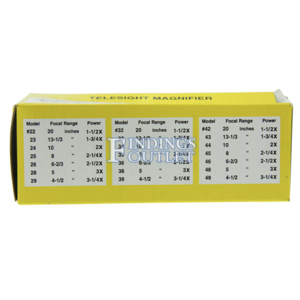 Half Frame Telesight Magnifier Box Specifications