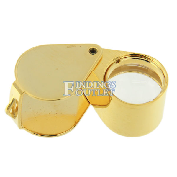 Gold Tone 18mm Triplet 10x Eye Loupe Single