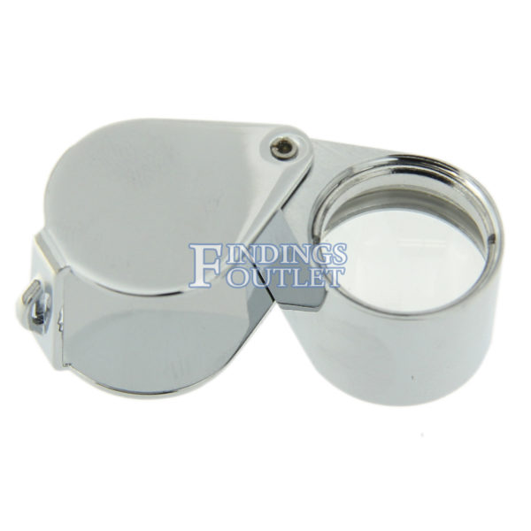 Silver Tone 18mm Triplet 10x Eye Loupe Single