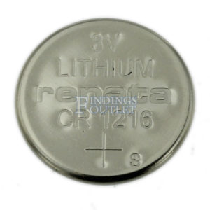 Renata CR1216 Watch Battery 3V Lithium Swiss Made Cell - Findings Outlet