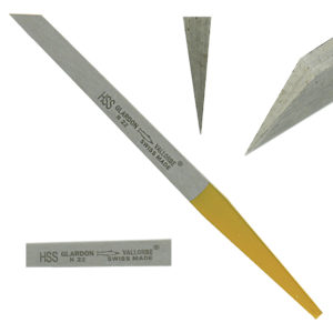 Glardon Vallorbe Knife Graver Swiss Steel Yellow Tang HSS Engraving Jewelry Tool