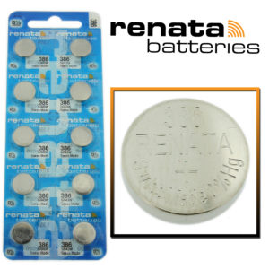 Renata 386 Watch Battery SR43W Swiss Made Cell