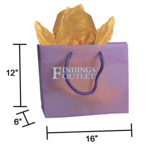 16x12 Purple Tote Gift Bags Frosted Paper Shopping Bag With Handle Dimensions