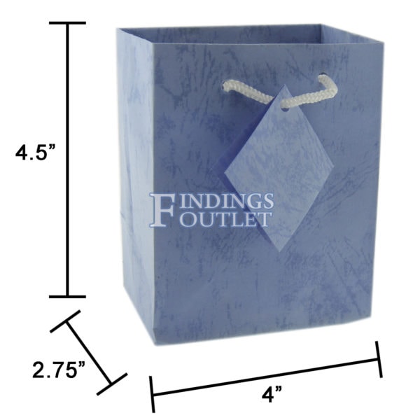 4x4.5 Assorted Tote Gift Bags Pastel Paper Shopping Bag With Handle Dimensions