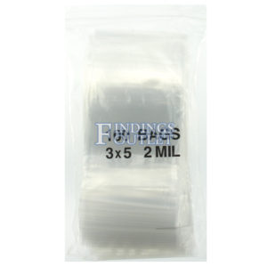 3x5 Plastic Resealable Bags Clear Zip Lock 2 Mil Pack of 100