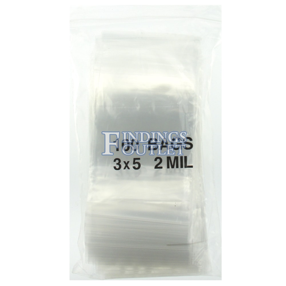 3 x 5 (100 Count) Small Ziplock Bags - 2 Mil Clear Plastic