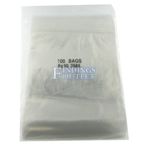 8x10 Plastic Resealable Bags Clear Zip Lock 2 Mil Pack of 100