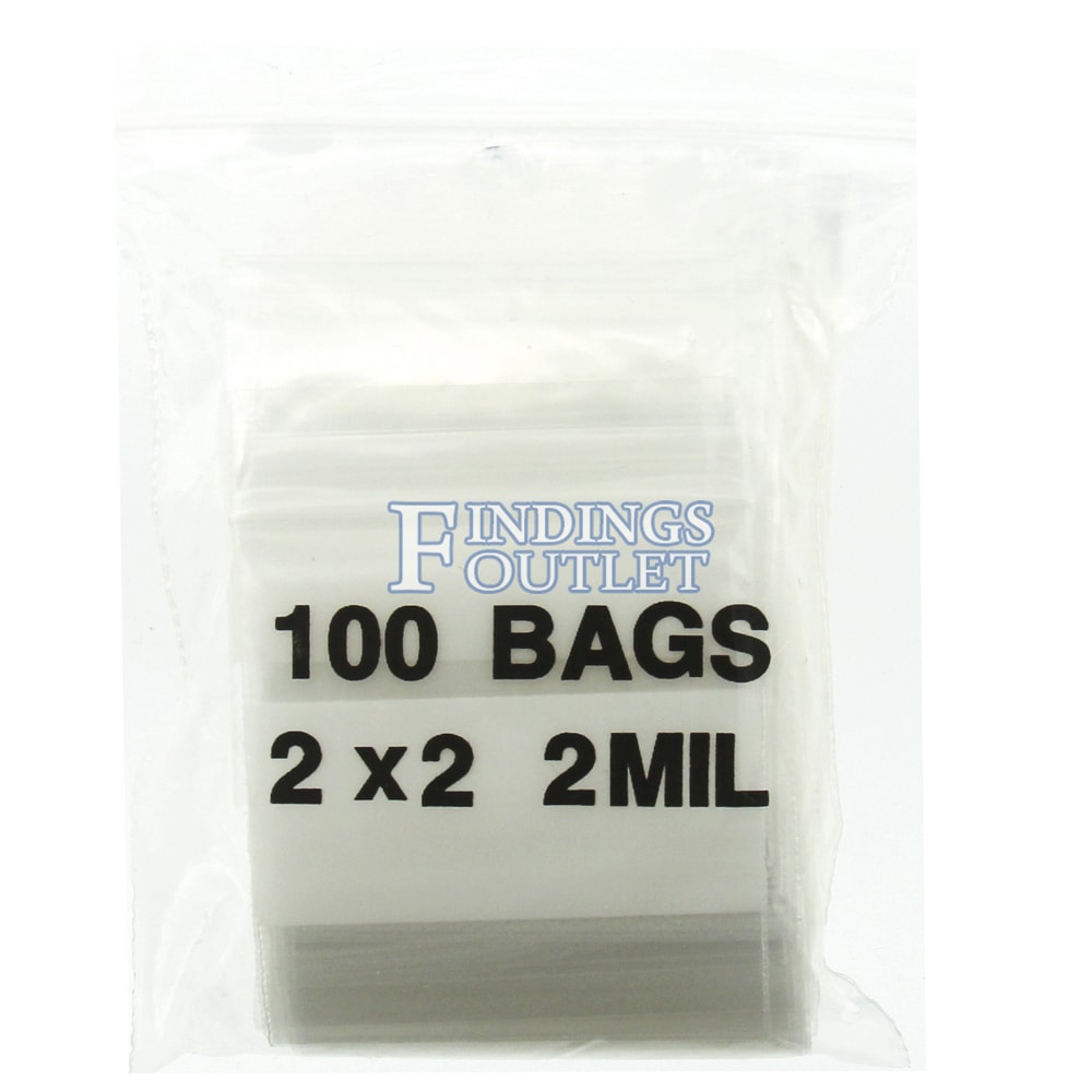 Small Ziplock Bags 2x2 Clear Plastic 100 Zip Lock Jewelry Bag