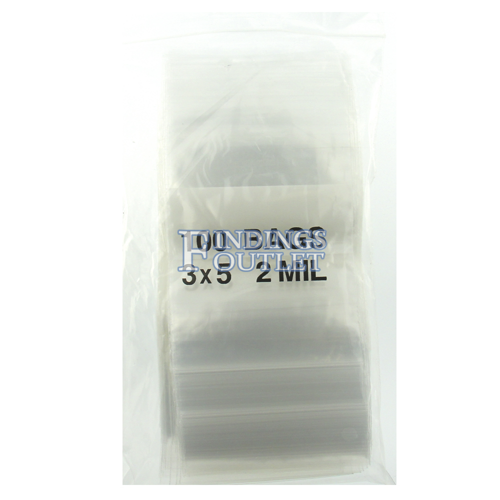 3000 Zip Seal Lock Bags Assortment Clear 2 Mil 5 Assorted Sizes