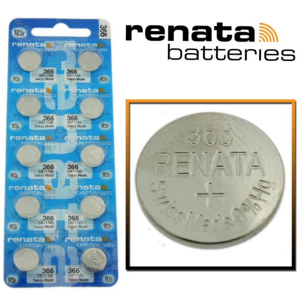 Renata 366 Watch Battery SR1116S Swiss Made Cell