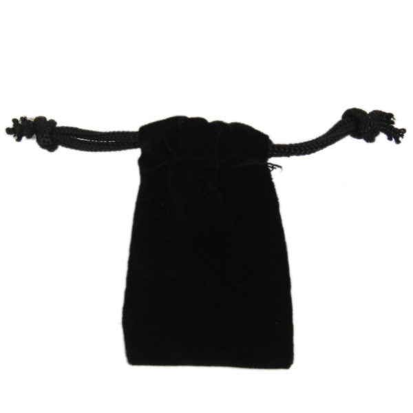1.5x2.5 Black Velvet Pouch Jewelry Drawstring Gift Bag