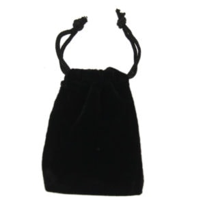 2.75x3.5 Black Velvet Pouch Jewelry Drawstring Gift Bag