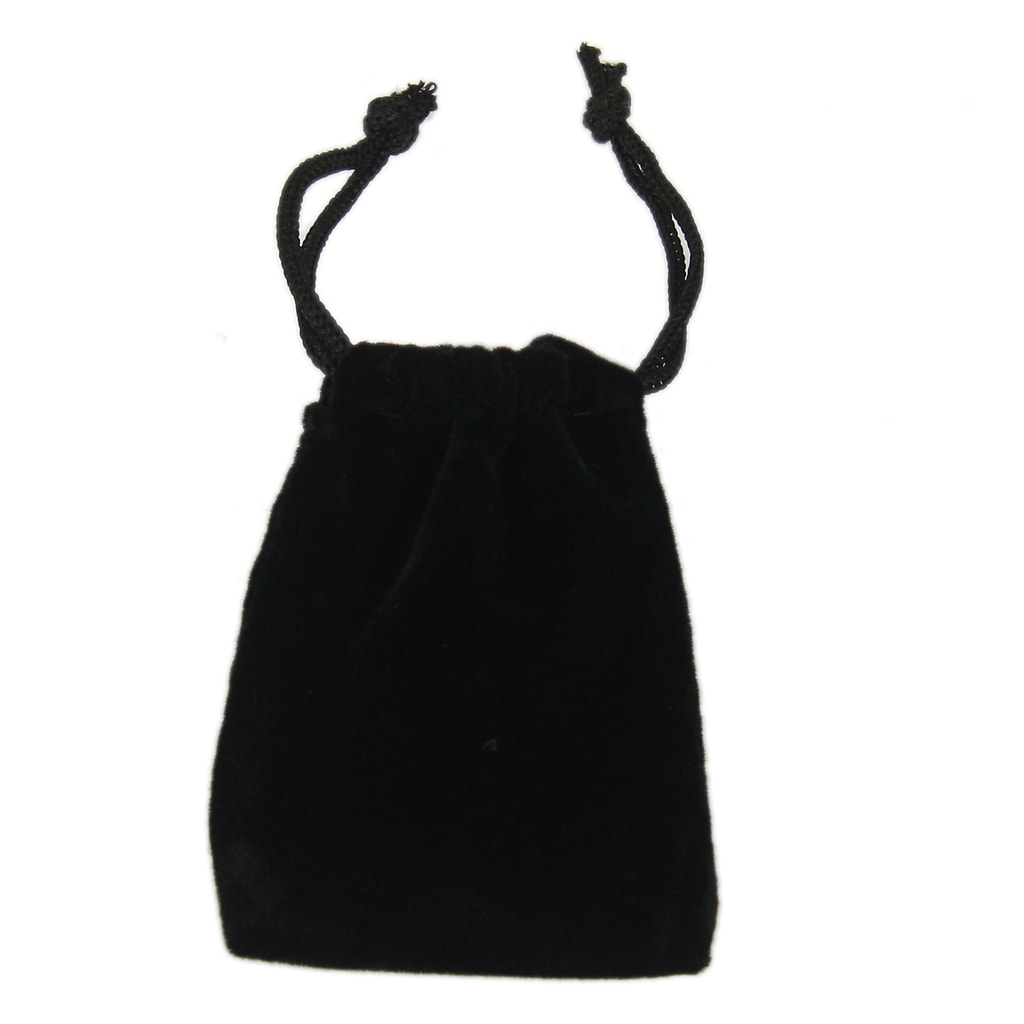 2.75x3.5 Black Velvet Pouch Jewelry Drawstring Gift Bag Pack of 12 -  Findings Outlet