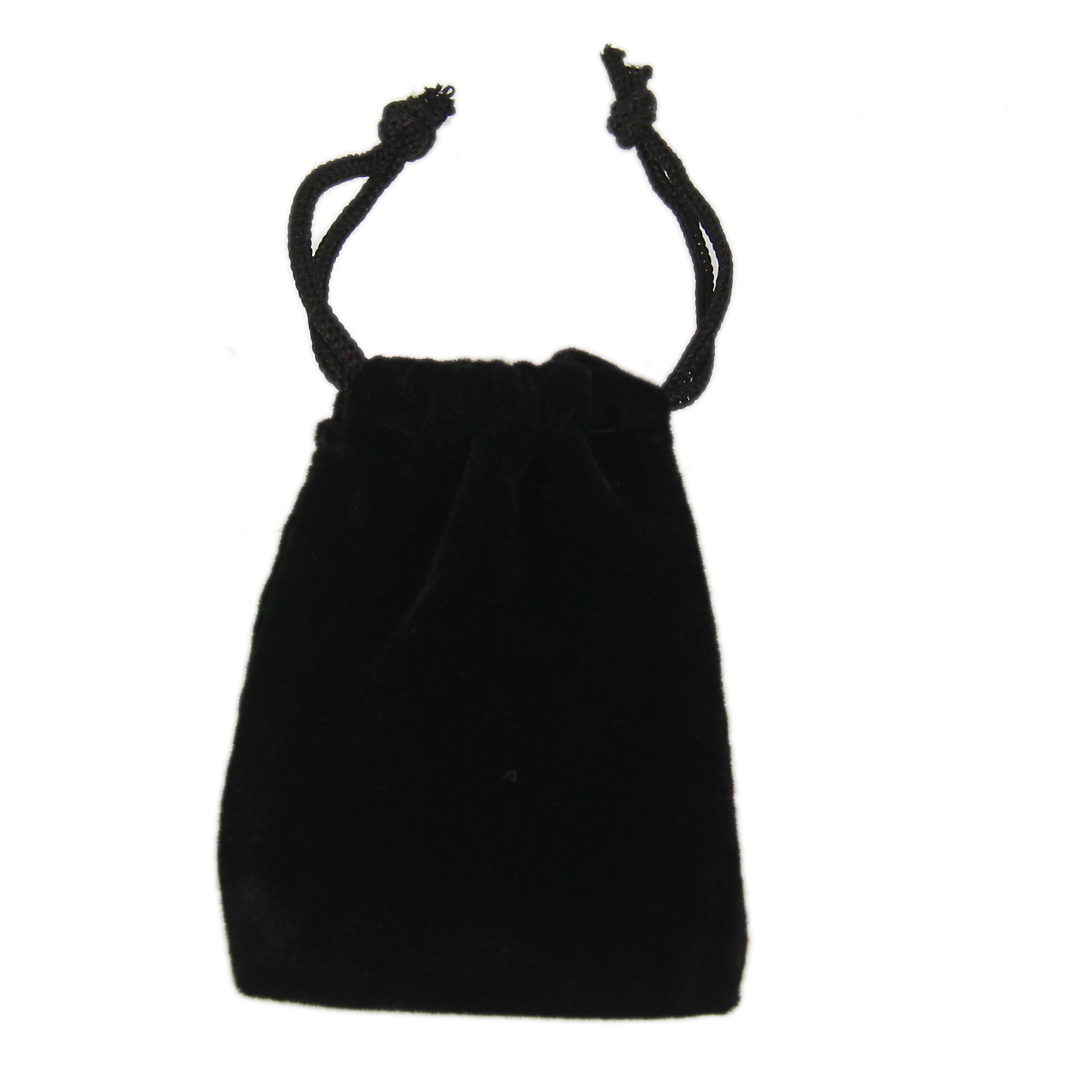 2.75x3.5 Black Velvet Pouch Jewelry Drawstring Gift Bag Pack of 12 -  Findings Outlet