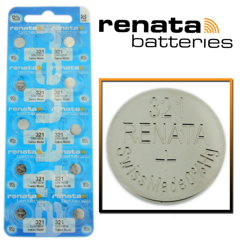 Renata 321 SR616SW Knopfzelle Uhrenbatterie Swiss Made 1,55V