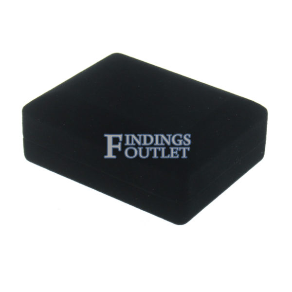 Black Velour Pendant Box Display Jewelry Gift Box Closed