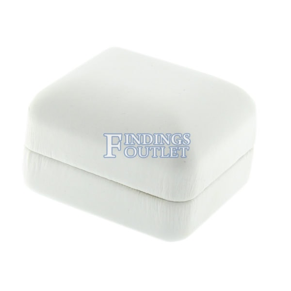 White Leather Earring Box Display Jewelry Gift Box Closed