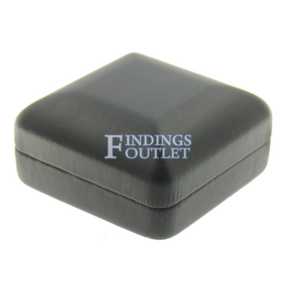 Black Leather Pendant Box Display Jewelry Gift Box Closed