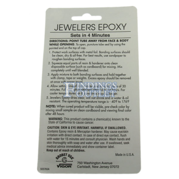 Vigor Jewelers Epoxy Back