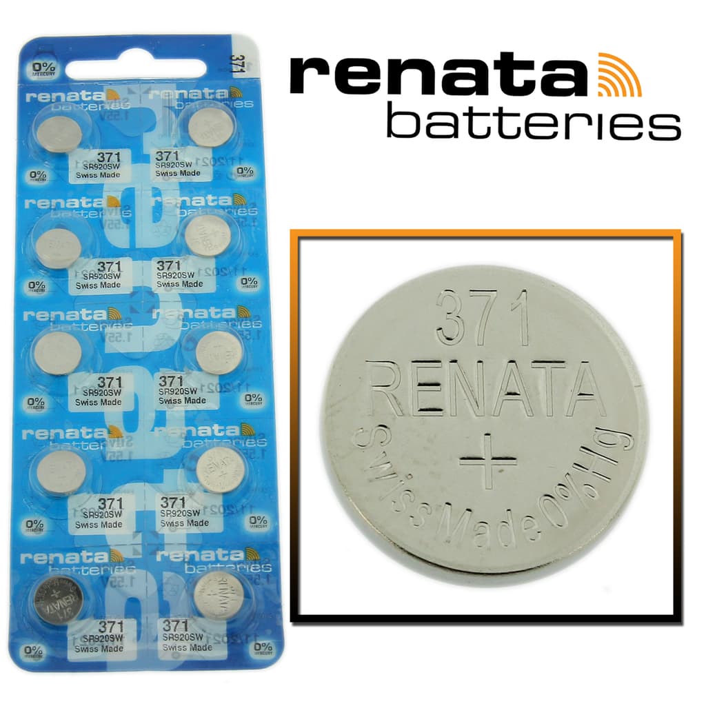 Renata 371 Watch Battery SR920SW Swiss Made Cell - Findings Outlet