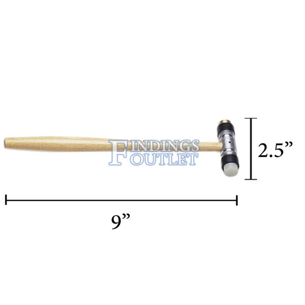 Brass & Nylon Hammer Dimensions