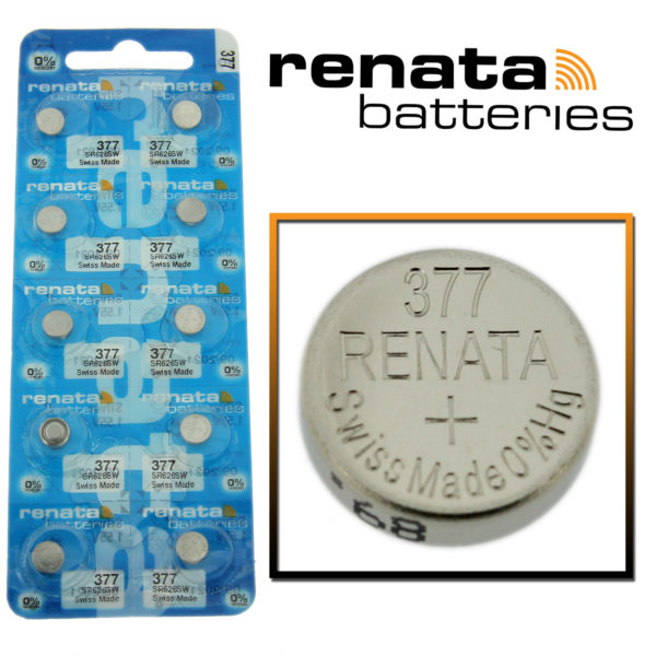 Renata 377 Watch Battery SR626SW Swiss Made Cell