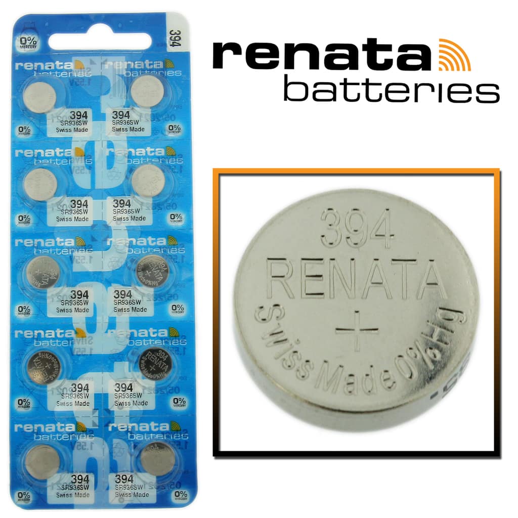 Renata SR936SW 394 Silver Oxide coin batteries Wholesale From $73 100pcs 