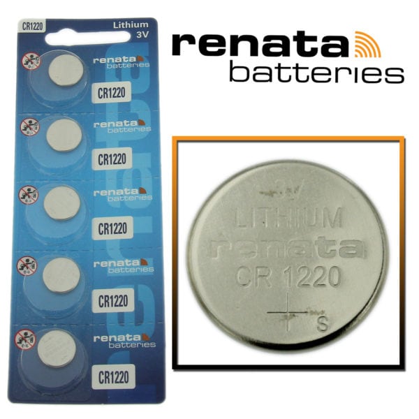 Renata CR1220 Watch Battery 3V Lithium Swiss Made Cell