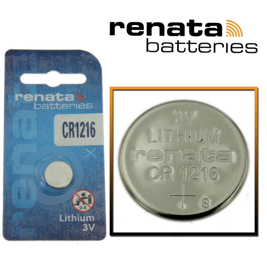 Renata CR1216 Watch Battery 3V Lithium Swiss Made Cell