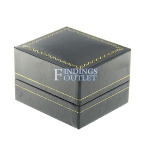 Red Leather Classic Ring Box Display Jewelry Gift Box Closed