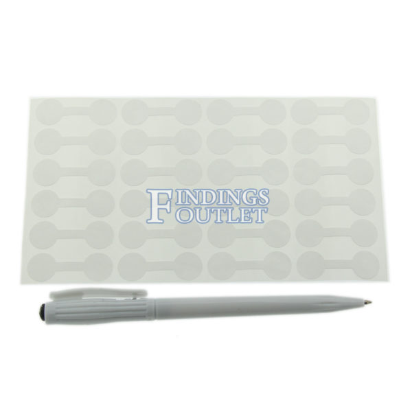 Rhino Round White Standard Sticker Jewelry Price Tags 1000 Pcs Sheet Pen