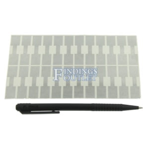 Rhino Square Silver Standard Sticker Jewelry Price Tags 1000 Pcs Sheet Pen