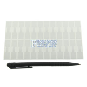 Rhino Square White Standard Sticker Jewelry Price Tags 1000 Pcs Sheet Pen