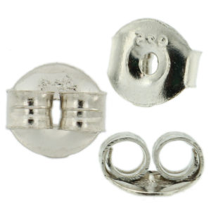 Sterling Silver 925 Replacement Single Friction Push Back for Stud Earrings USA