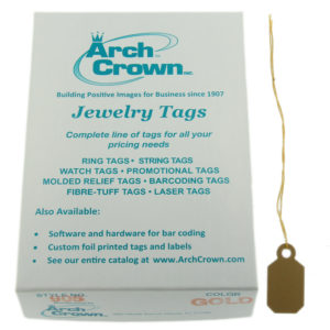 Arch Crown Square Gold Long String Jewelry Price Tags 1000 Pcs