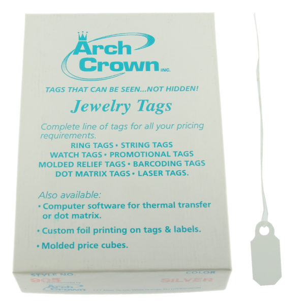 Arch Crown Square White Standard String Jewelry Price Tags 1000 Pcs