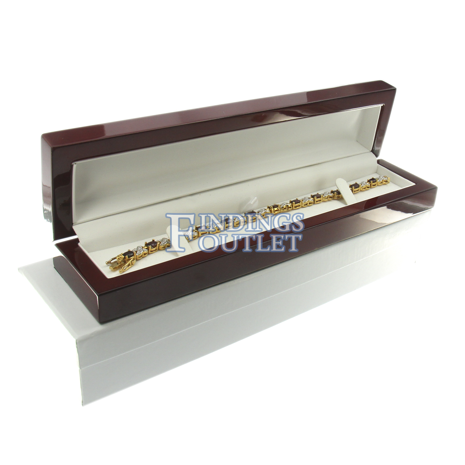 Cherry Rosewood Wooden Earring Box Display Jewelry Gift Box One - Findings  Outlet