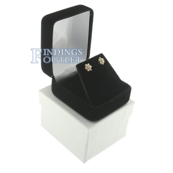 Black Velvet Earring Box Display Jewelry Gift Box Outer