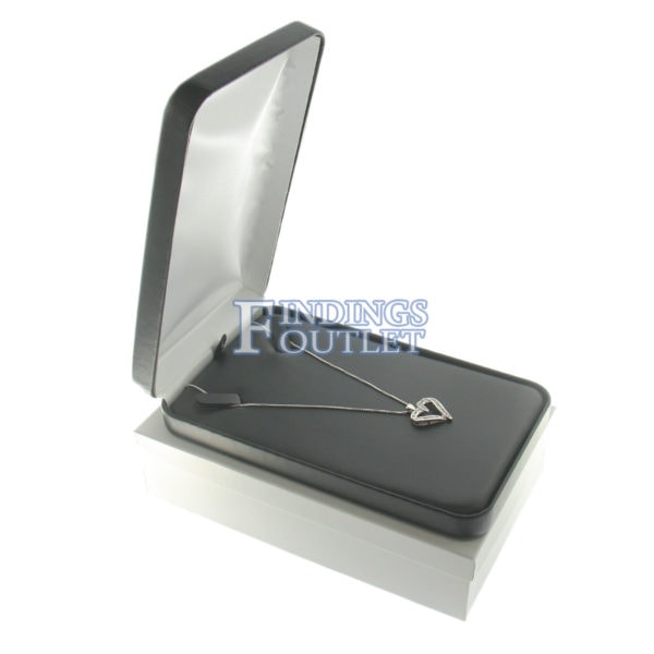 Black Leather Necklace Box Display Jewelry Gift Box Outer
