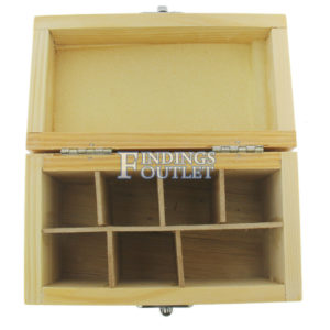 7 Compartment Wooden Box Open