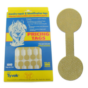 Rhino Round Gold Standard Sticker Jewelry Price Tags 1000 Pcs